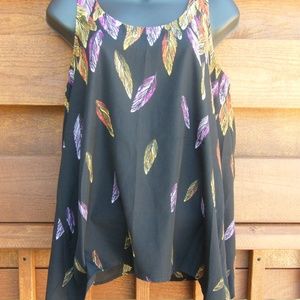 Apt. 9 Sleeveless Feather Blouse